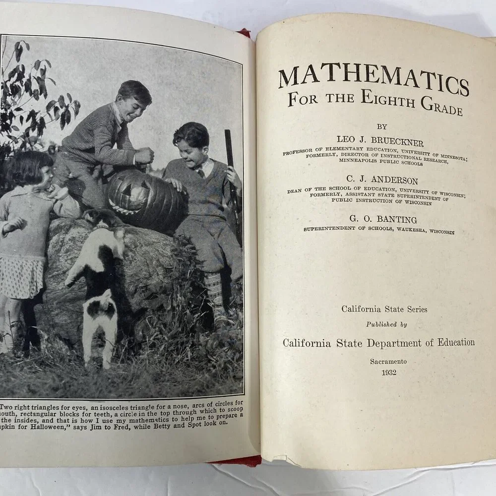 3  Children's Math Books The Triangle Arithmetics Grade‎ 5 & 6 & 8 Math CA State